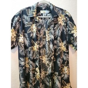 High Surf Hawaiian Shirt Mens Size L Black background